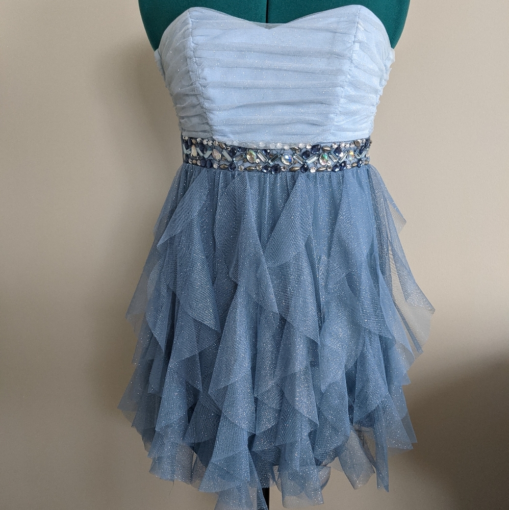 Blue Jeweled Dress